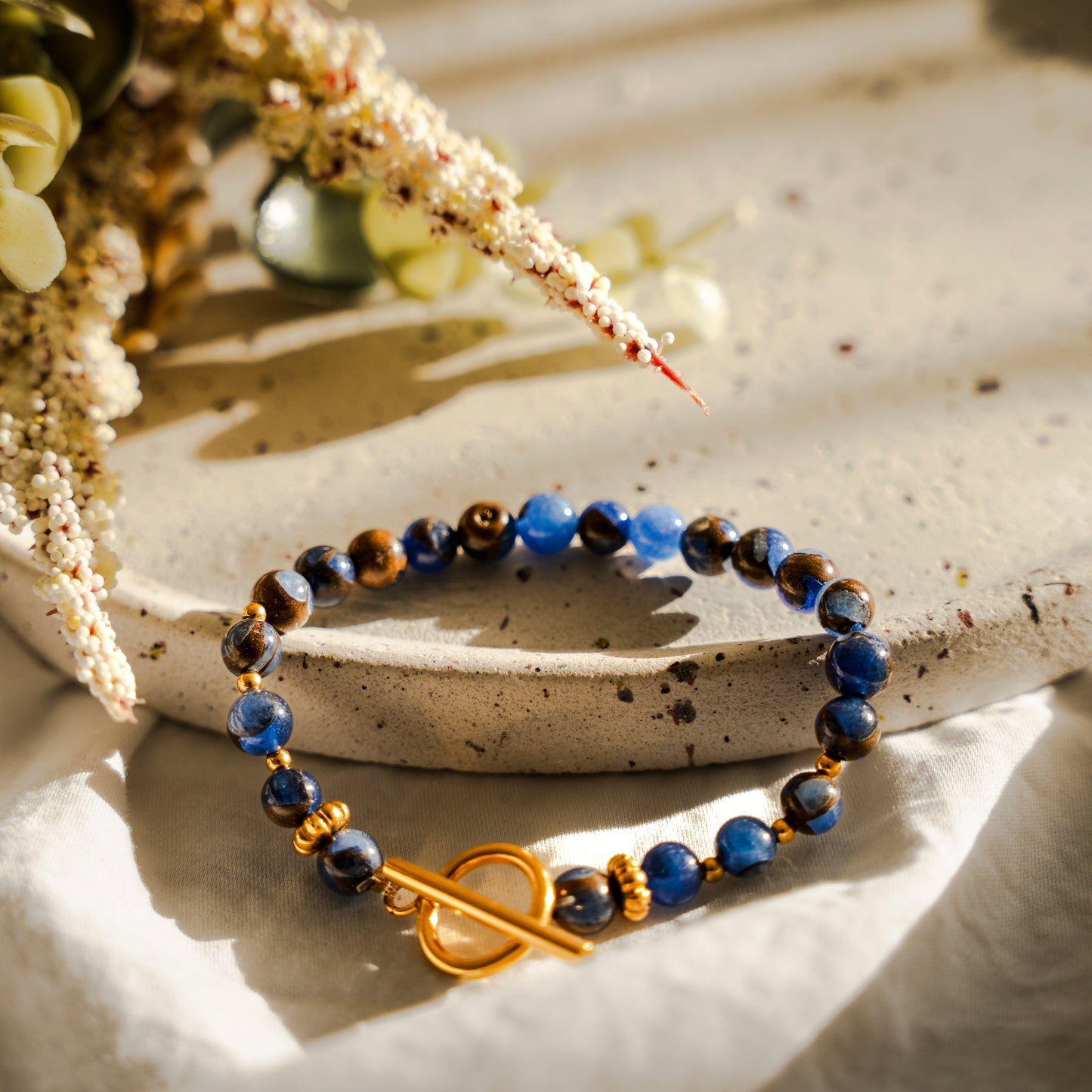 Bracelet Jaspe Bleu