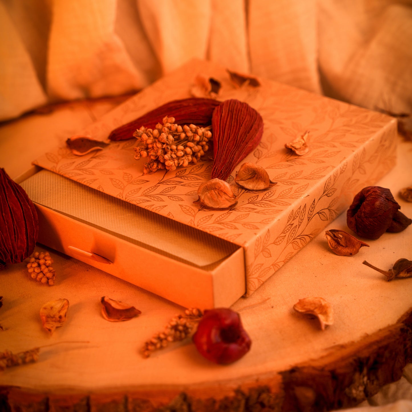 Box mystère Automne - boucles  interchangeables et symboliques en perles naturelles